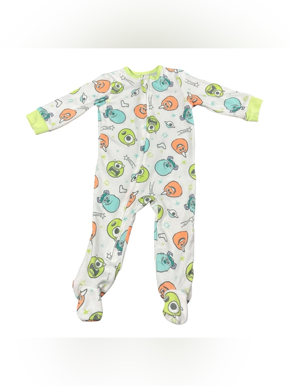Disney Baby Monsters Inc Mike Sulley Randall Footed Pajamas Sleeper 6M Pixar